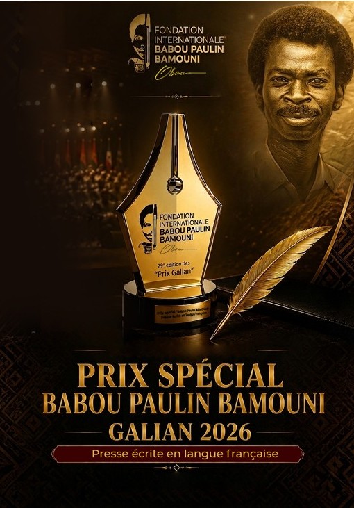 Galian 2026 : La Fondation internationale Babou Paulin Bamouni félicite son lauréat