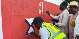 Embellissement des murs et façades des bâtiments: le coup de pinceau du ministre Pingdwendé Gilbert Ouédraogo