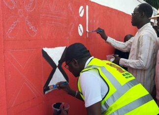 Embellissement des murs et façades des bâtiments: le coup de pinceau du ministre Pingdwendé Gilbert Ouédraogo