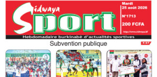 Une Sidwaya Sport du 25-08-2026