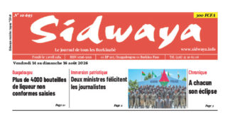 Une Sidwaya du 14 au 16-08-2026