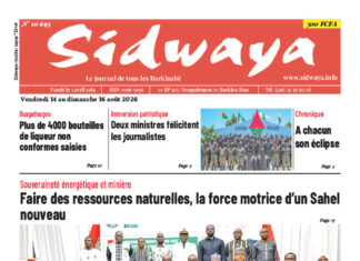 Une Sidwaya du 14 au 16-08-2026