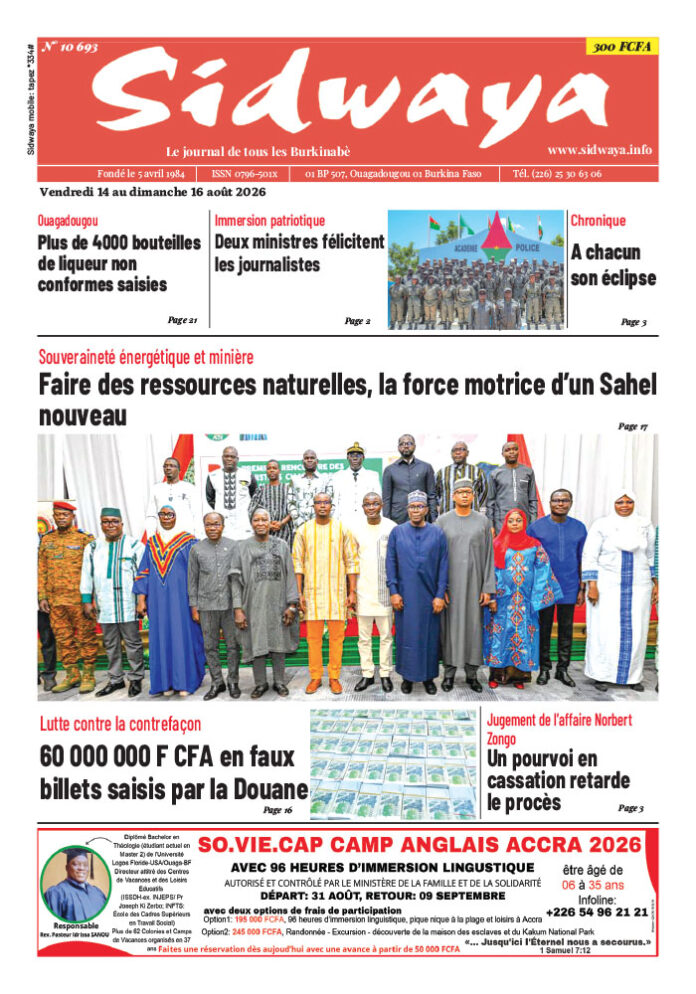Une du 14-8-2026