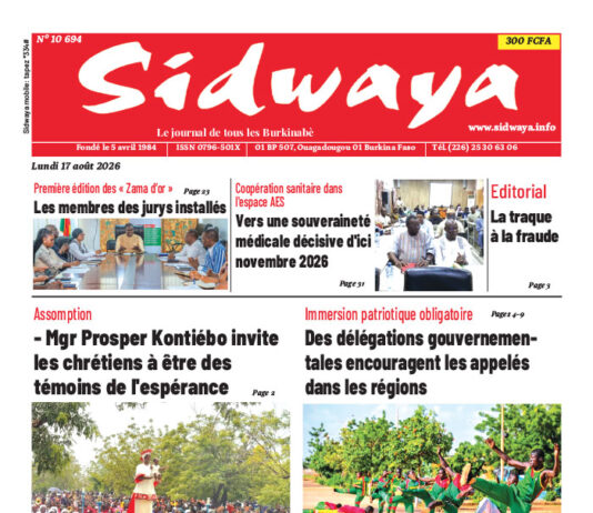 Une Sidwaya du 17-08-2026