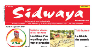 Une Sidwaya du 01-09-2026