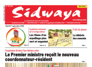 Une Sidwaya du 01-09-2026