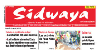 Une Sidwaya du 31-08-2026