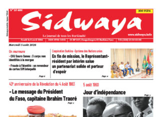 Une Sidwaya du 05-08-2026