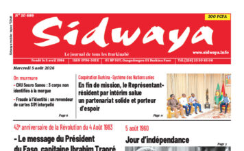 Une Sidwaya du 05-08-2026