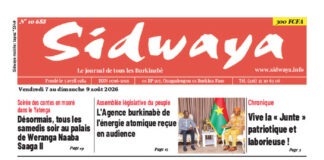 Une Sidwaya du 07 au 09-08-2026