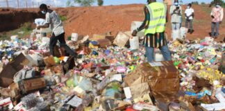 Lutte contre la fraude :plus de cinquante tonnes avec une valeur marchande estime a plus de cent millions de francs de produits impropres à la consommation réduites en cendres à Ouahigouya