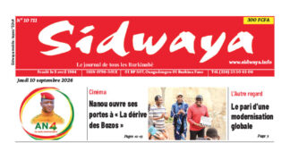 Une Sidwaya du 10-09-2026