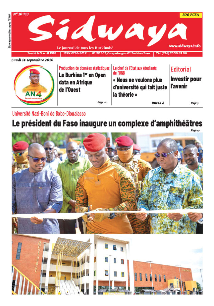 Une du 14-9-2026