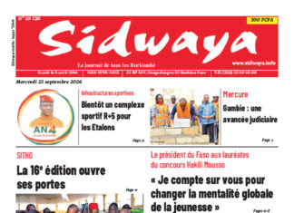 Une Sidwaya du 23-09-2026