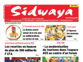 Une Sidwaya du 24-09-2026