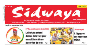 Une Sidwaya du 24-09-2026