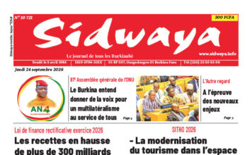 Une Sidwaya du 24-09-2026
