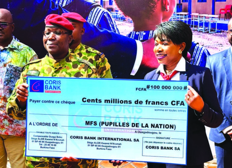 Solidarité nationale : Coris Bank mobilise 100 millions  F CFA pour les pupilles de la Nation