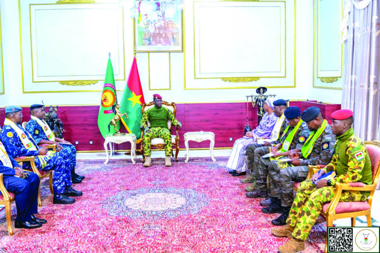 Audience du Président du Faso: les DG des Douanes  de l’ AES et du Togo rendent compte au chef de l’Etat