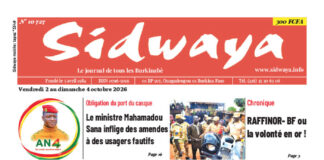 Une Sidwaya du 02-10-2026